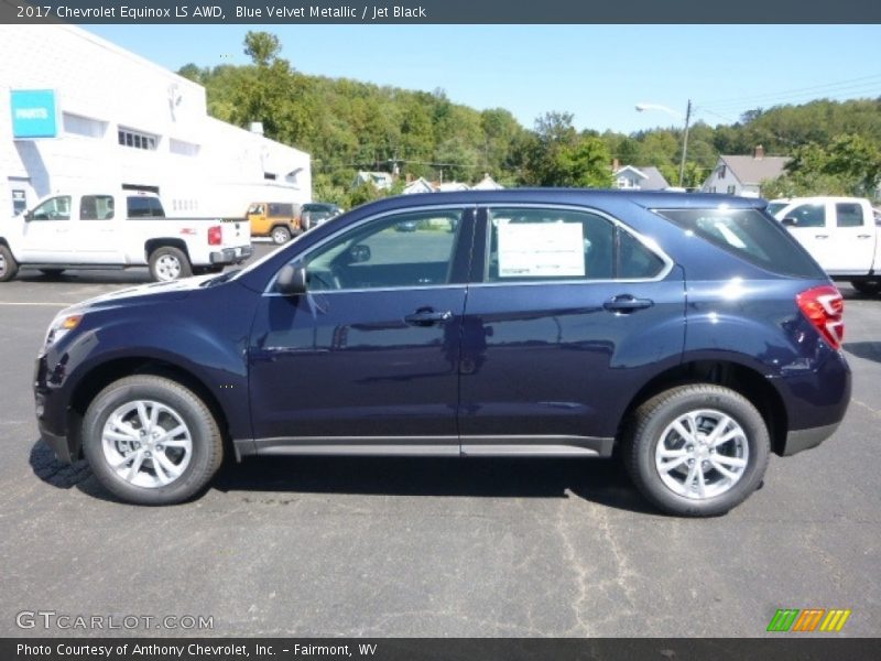 Blue Velvet Metallic / Jet Black 2017 Chevrolet Equinox LS AWD