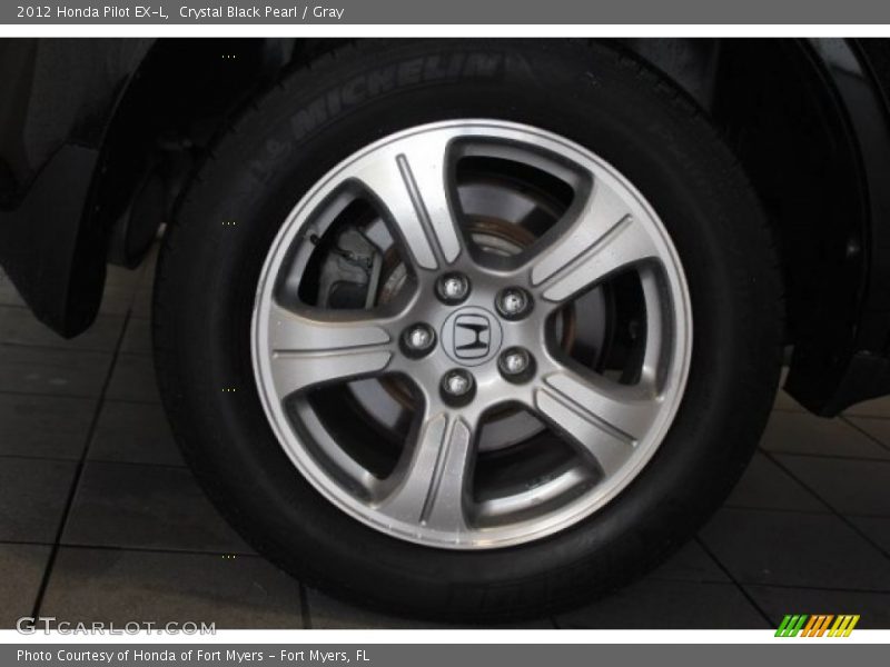 Crystal Black Pearl / Gray 2012 Honda Pilot EX-L