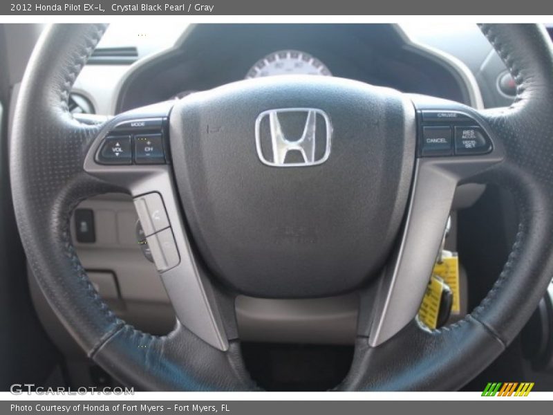 Crystal Black Pearl / Gray 2012 Honda Pilot EX-L