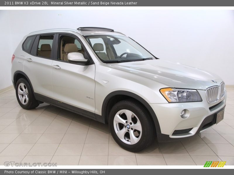 Mineral Silver Metallic / Sand Beige Nevada Leather 2011 BMW X3 xDrive 28i