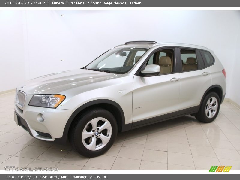 Mineral Silver Metallic / Sand Beige Nevada Leather 2011 BMW X3 xDrive 28i