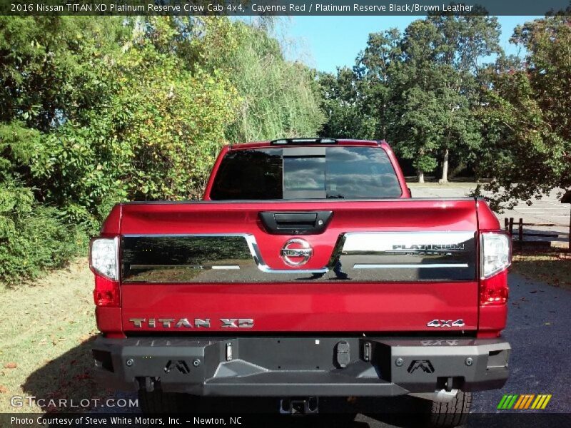 Cayenne Red / Platinum Reserve Black/Brown Leather 2016 Nissan TITAN XD Platinum Reserve Crew Cab 4x4