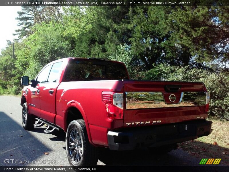 Cayenne Red / Platinum Reserve Black/Brown Leather 2016 Nissan TITAN XD Platinum Reserve Crew Cab 4x4