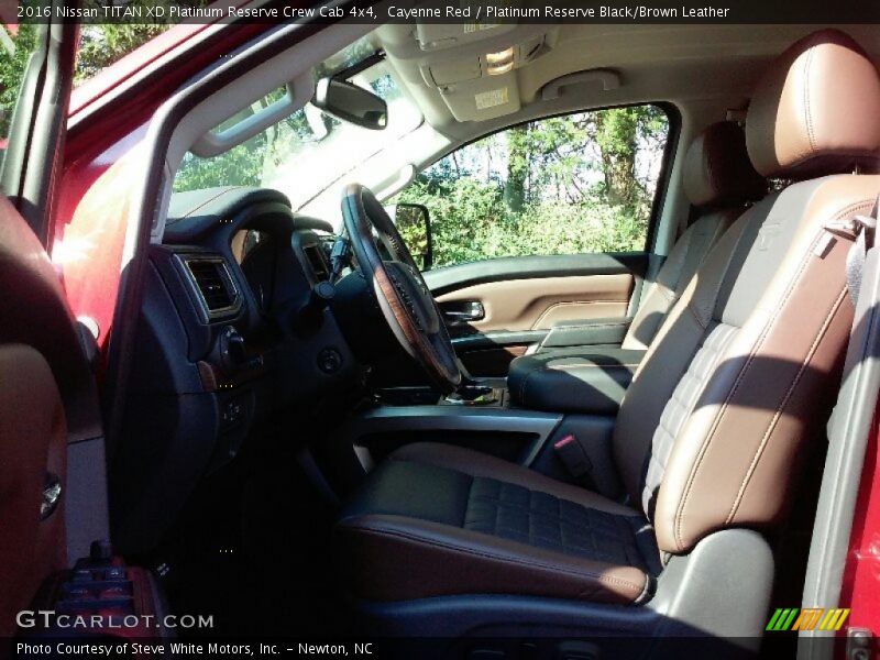 Cayenne Red / Platinum Reserve Black/Brown Leather 2016 Nissan TITAN XD Platinum Reserve Crew Cab 4x4