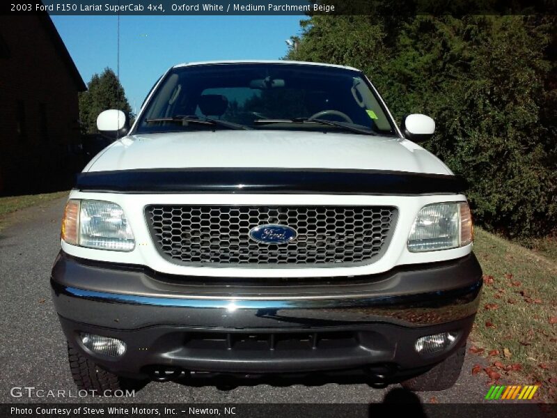 Oxford White / Medium Parchment Beige 2003 Ford F150 Lariat SuperCab 4x4