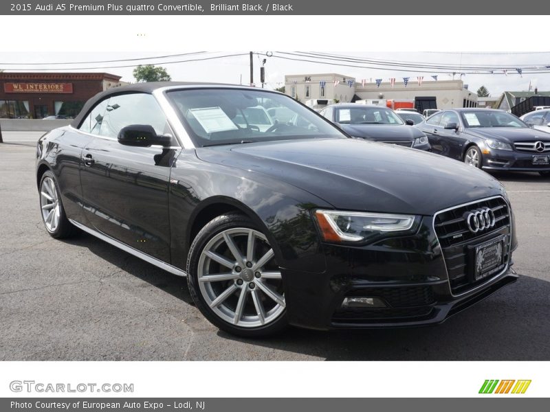 Brilliant Black / Black 2015 Audi A5 Premium Plus quattro Convertible