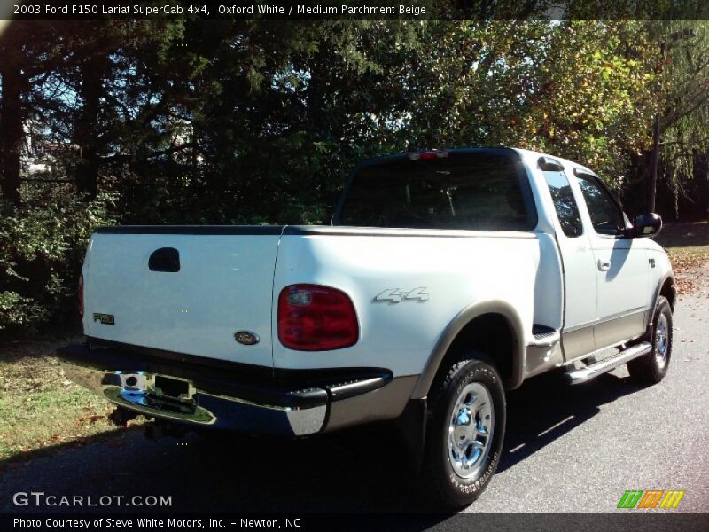 Oxford White / Medium Parchment Beige 2003 Ford F150 Lariat SuperCab 4x4