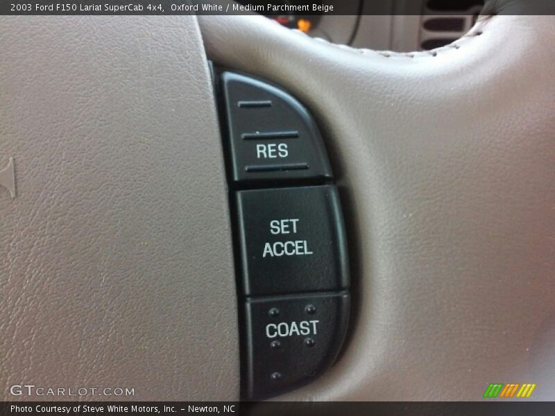 Oxford White / Medium Parchment Beige 2003 Ford F150 Lariat SuperCab 4x4