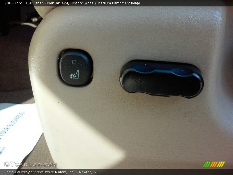 Oxford White / Medium Parchment Beige 2003 Ford F150 Lariat SuperCab 4x4