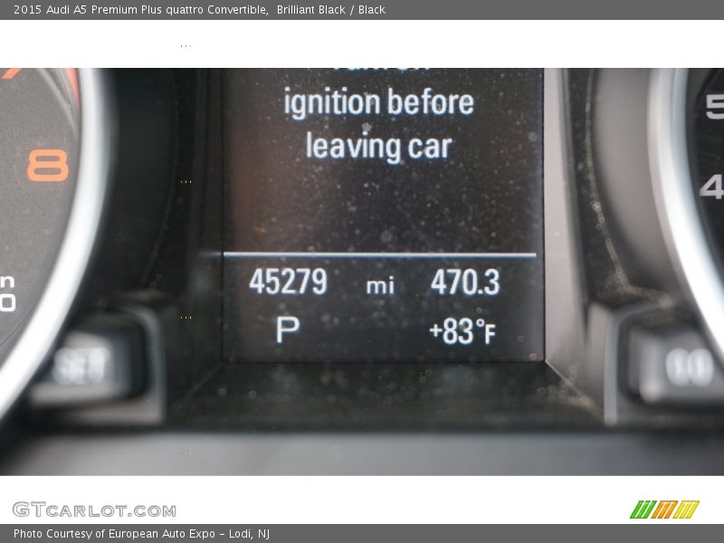 Brilliant Black / Black 2015 Audi A5 Premium Plus quattro Convertible