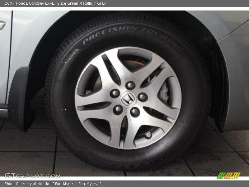 Slate Green Metallic / Gray 2007 Honda Odyssey EX-L