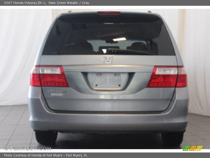 Slate Green Metallic / Gray 2007 Honda Odyssey EX-L