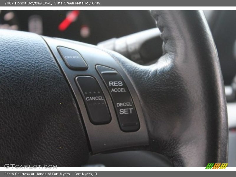 Slate Green Metallic / Gray 2007 Honda Odyssey EX-L