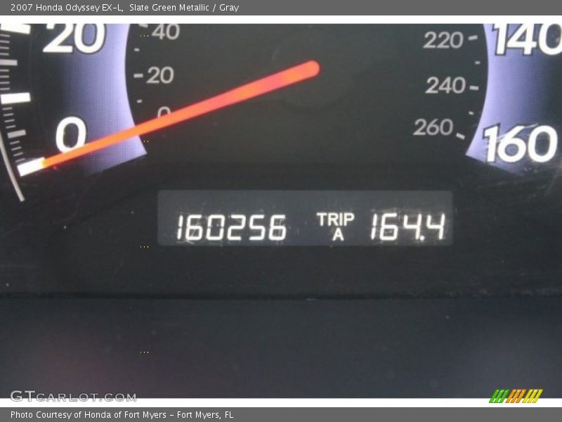 Slate Green Metallic / Gray 2007 Honda Odyssey EX-L