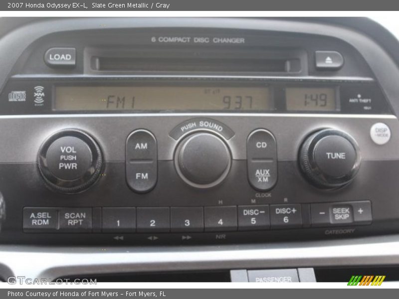 Slate Green Metallic / Gray 2007 Honda Odyssey EX-L