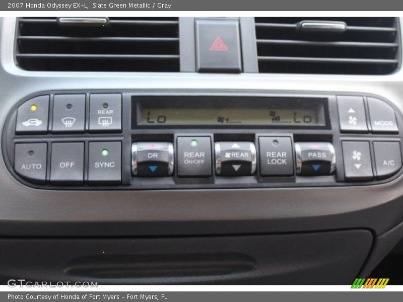 Slate Green Metallic / Gray 2007 Honda Odyssey EX-L