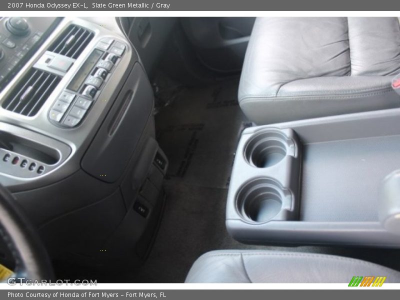 Slate Green Metallic / Gray 2007 Honda Odyssey EX-L