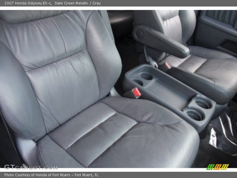 Slate Green Metallic / Gray 2007 Honda Odyssey EX-L