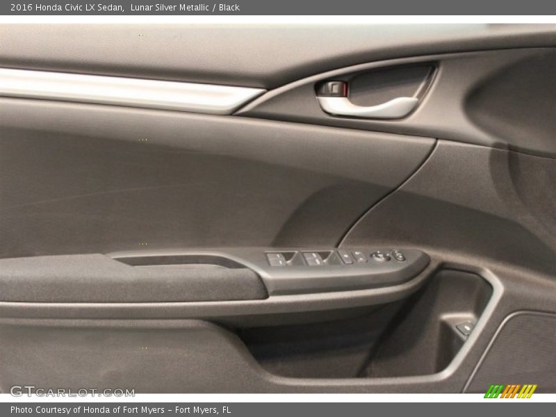 Lunar Silver Metallic / Black 2016 Honda Civic LX Sedan