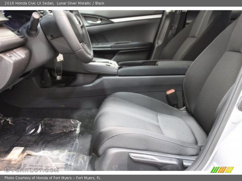 Lunar Silver Metallic / Black 2016 Honda Civic LX Sedan