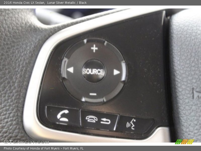 Lunar Silver Metallic / Black 2016 Honda Civic LX Sedan