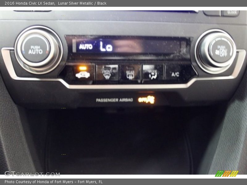 Lunar Silver Metallic / Black 2016 Honda Civic LX Sedan