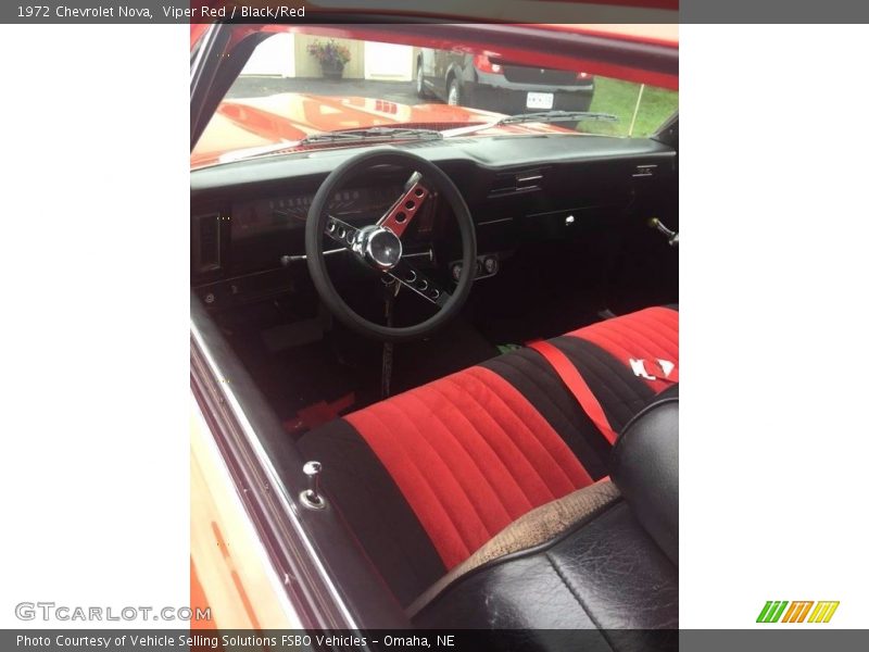 Viper Red / Black/Red 1972 Chevrolet Nova