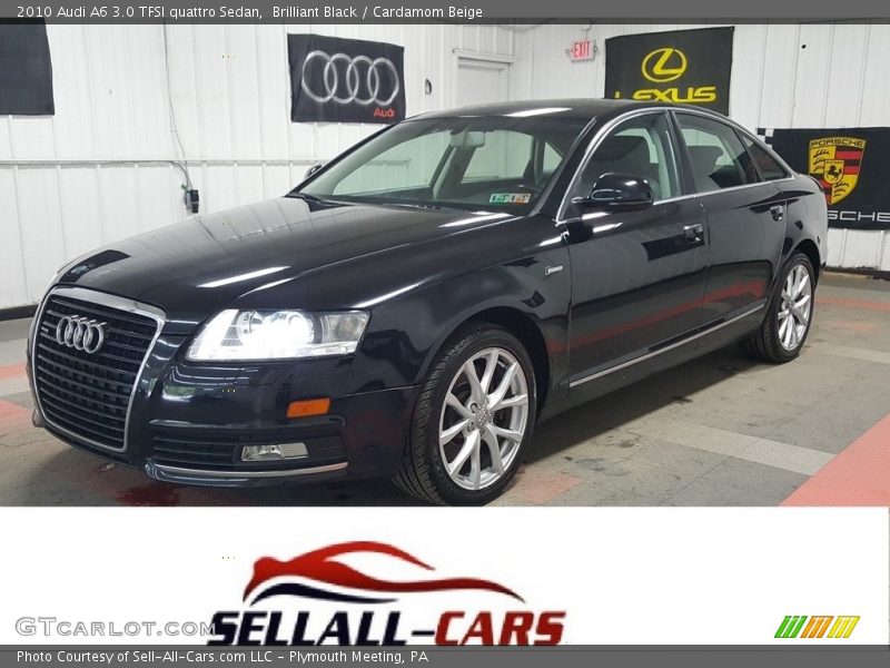 Brilliant Black / Cardamom Beige 2010 Audi A6 3.0 TFSI quattro Sedan