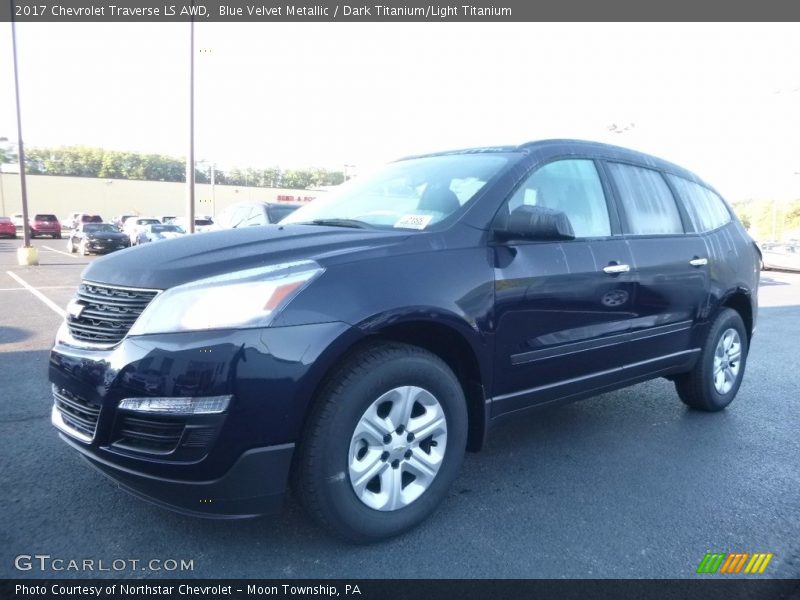 Blue Velvet Metallic / Dark Titanium/Light Titanium 2017 Chevrolet Traverse LS AWD