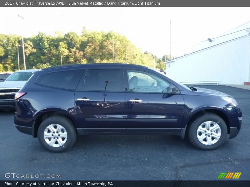 Blue Velvet Metallic / Dark Titanium/Light Titanium 2017 Chevrolet Traverse LS AWD