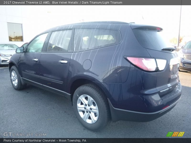 Blue Velvet Metallic / Dark Titanium/Light Titanium 2017 Chevrolet Traverse LS AWD