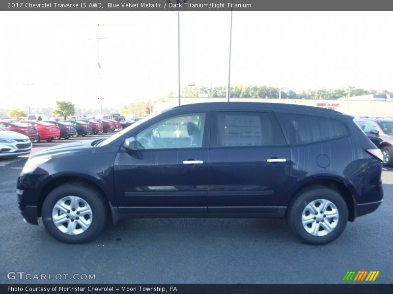 Blue Velvet Metallic / Dark Titanium/Light Titanium 2017 Chevrolet Traverse LS AWD