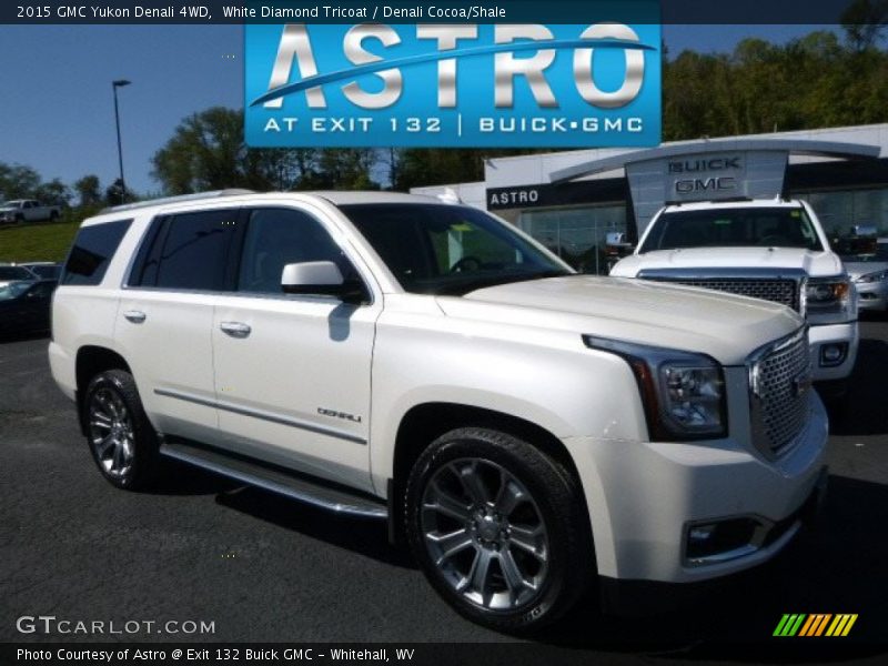 White Diamond Tricoat / Denali Cocoa/Shale 2015 GMC Yukon Denali 4WD