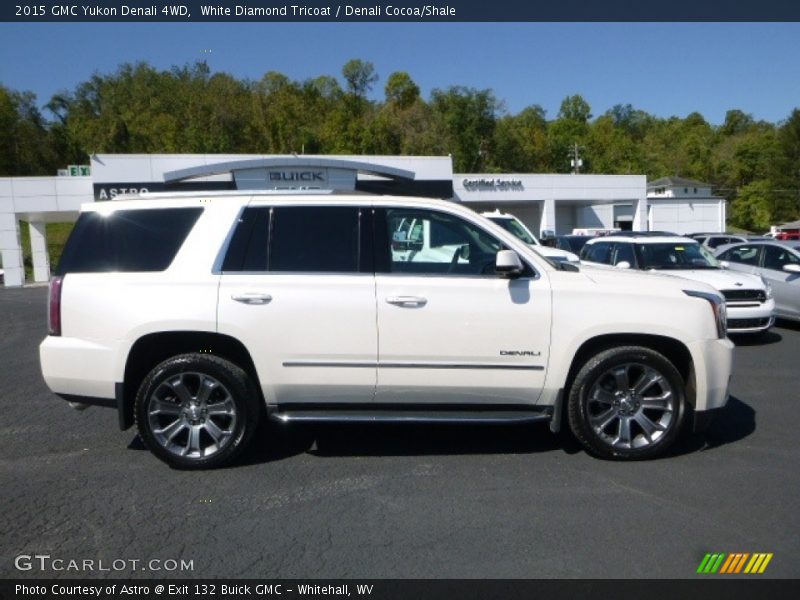 White Diamond Tricoat / Denali Cocoa/Shale 2015 GMC Yukon Denali 4WD