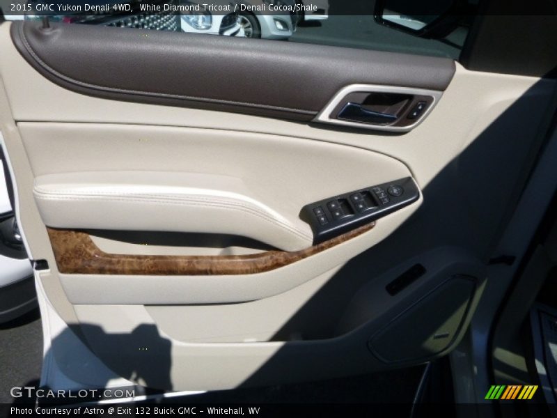 White Diamond Tricoat / Denali Cocoa/Shale 2015 GMC Yukon Denali 4WD