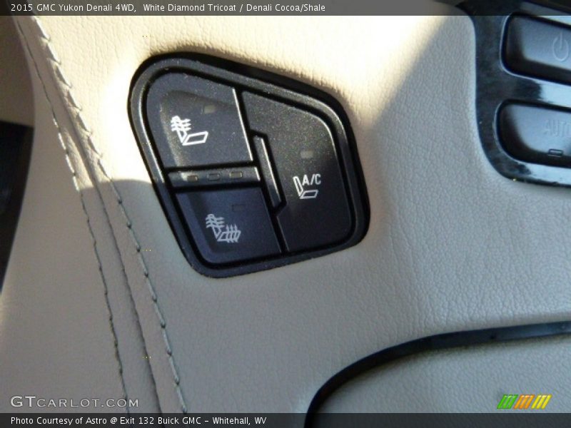 White Diamond Tricoat / Denali Cocoa/Shale 2015 GMC Yukon Denali 4WD