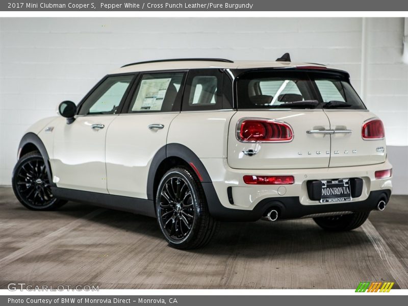 Pepper White / Cross Punch Leather/Pure Burgundy 2017 Mini Clubman Cooper S