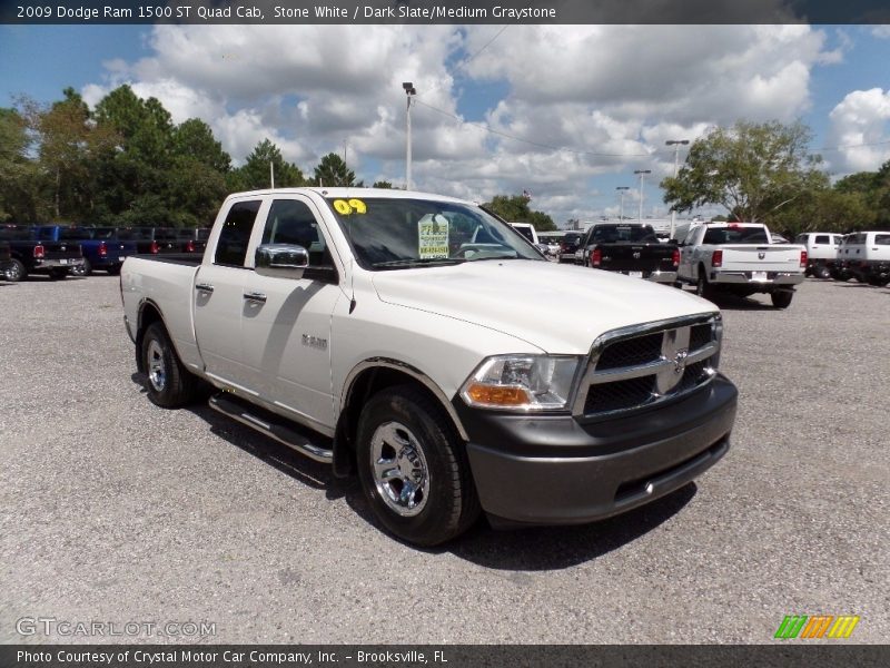 Stone White / Dark Slate/Medium Graystone 2009 Dodge Ram 1500 ST Quad Cab