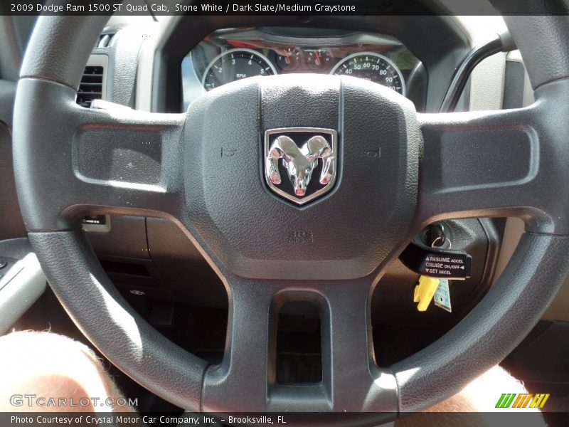 Stone White / Dark Slate/Medium Graystone 2009 Dodge Ram 1500 ST Quad Cab