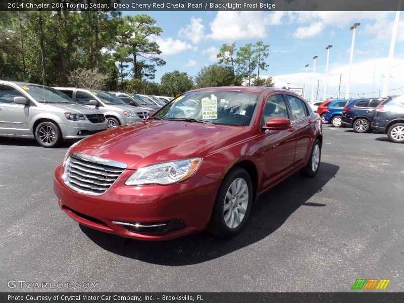 Deep Cherry Red Crystal Pearl / Black/Light Frost Beige 2014 Chrysler 200 Touring Sedan