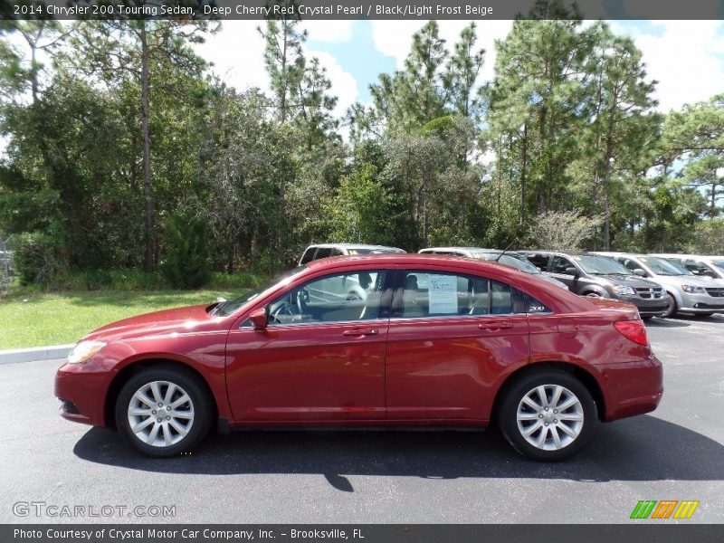Deep Cherry Red Crystal Pearl / Black/Light Frost Beige 2014 Chrysler 200 Touring Sedan