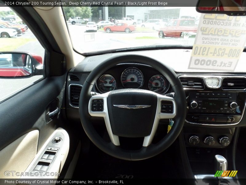 Deep Cherry Red Crystal Pearl / Black/Light Frost Beige 2014 Chrysler 200 Touring Sedan