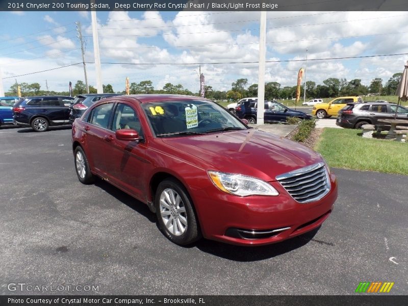 Deep Cherry Red Crystal Pearl / Black/Light Frost Beige 2014 Chrysler 200 Touring Sedan