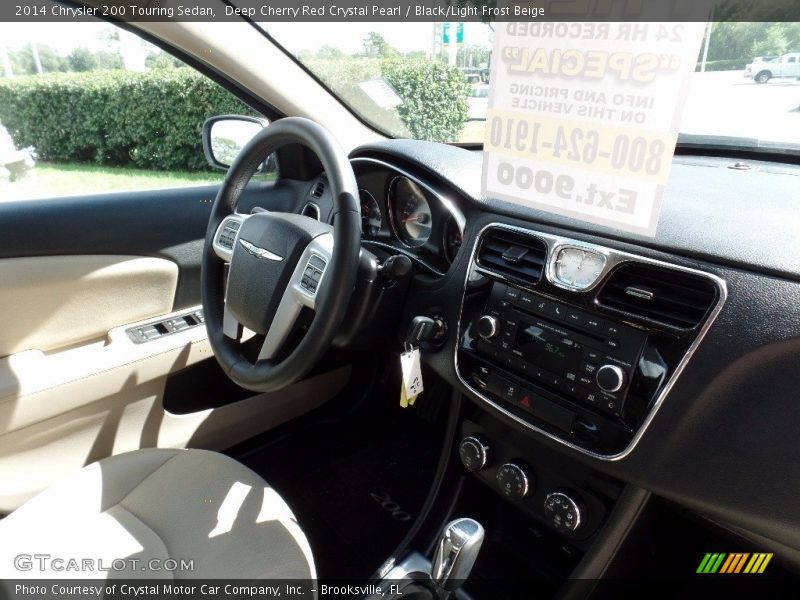 Deep Cherry Red Crystal Pearl / Black/Light Frost Beige 2014 Chrysler 200 Touring Sedan