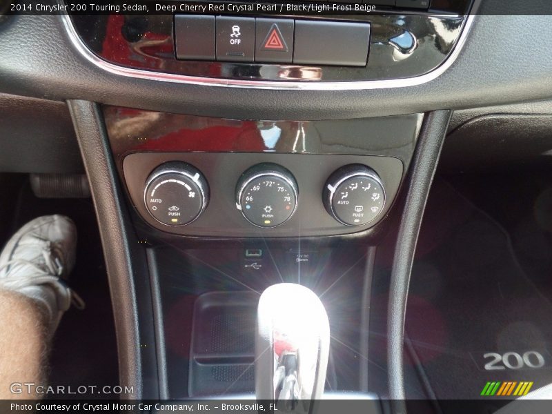 Deep Cherry Red Crystal Pearl / Black/Light Frost Beige 2014 Chrysler 200 Touring Sedan