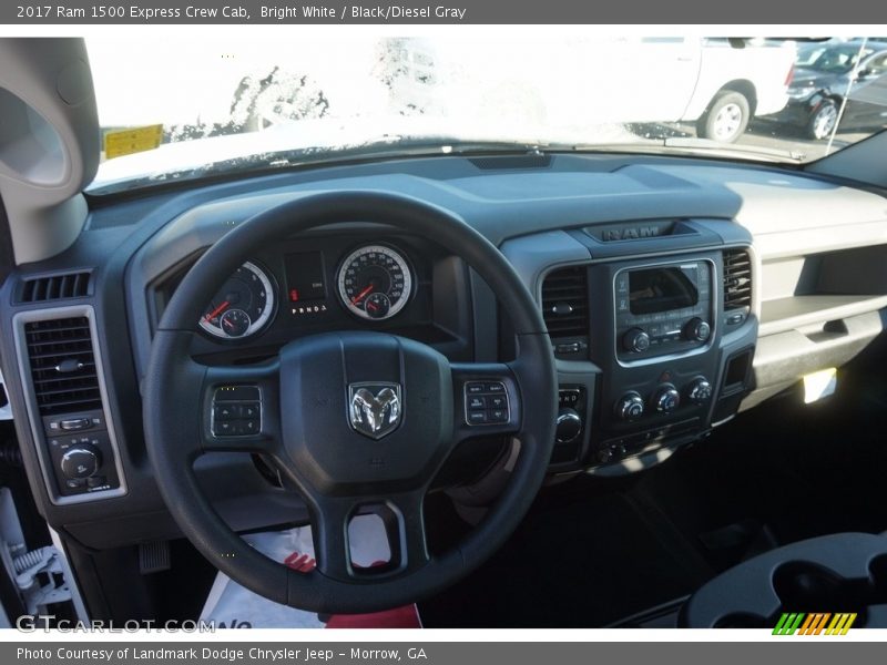 Bright White / Black/Diesel Gray 2017 Ram 1500 Express Crew Cab
