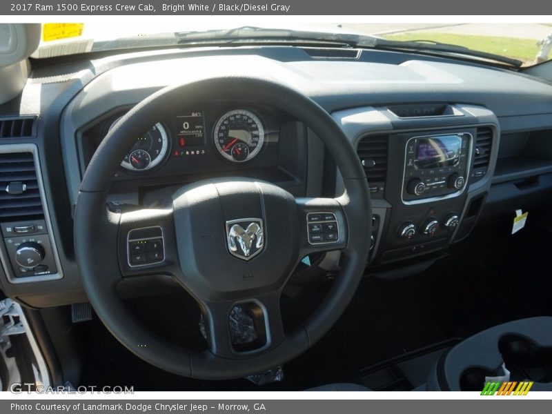 Bright White / Black/Diesel Gray 2017 Ram 1500 Express Crew Cab