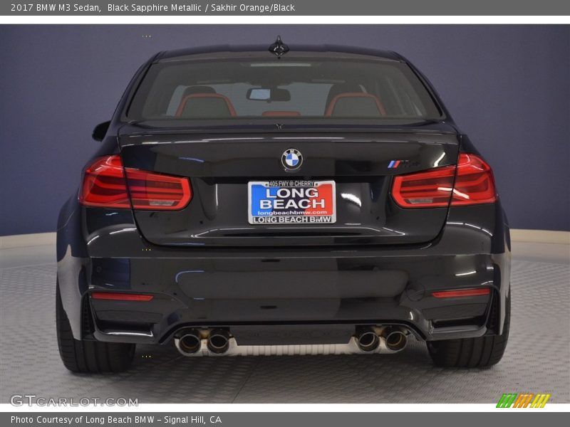 Black Sapphire Metallic / Sakhir Orange/Black 2017 BMW M3 Sedan
