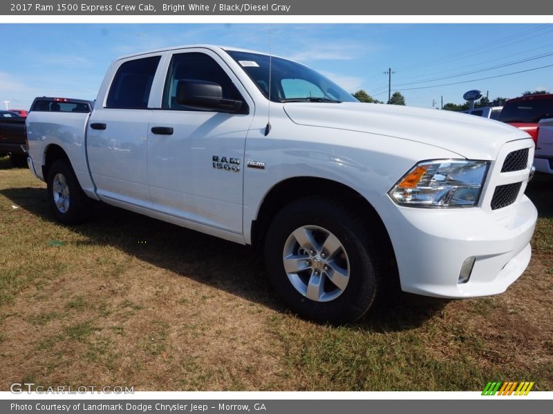Bright White / Black/Diesel Gray 2017 Ram 1500 Express Crew Cab