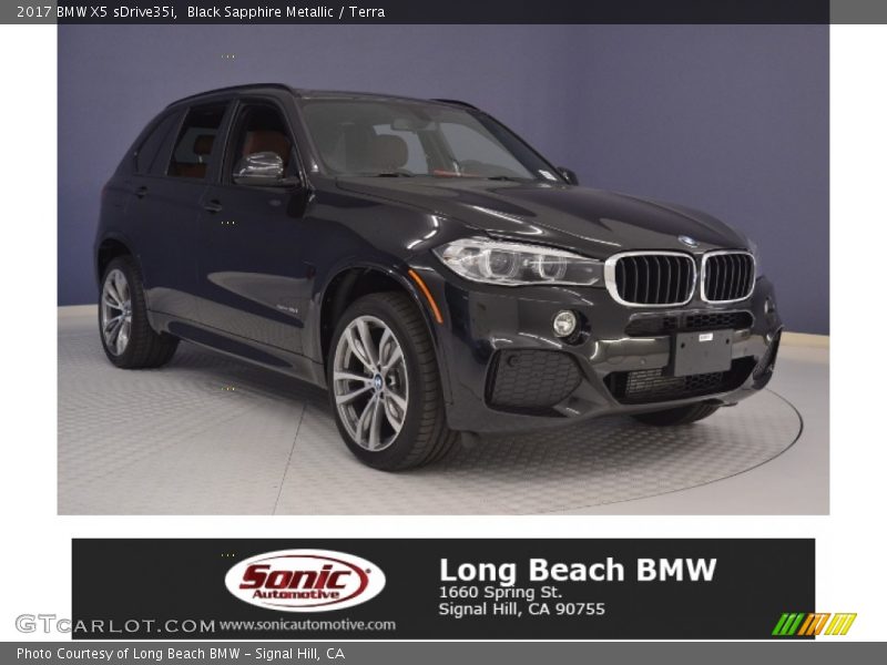 Black Sapphire Metallic / Terra 2017 BMW X5 sDrive35i